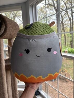 Johanna the Gray & Green cauldron Squishmallow NWT 12in